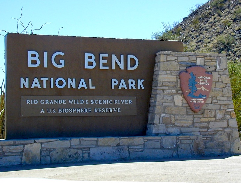 Best Places In Texas to Travel Solo Big Bend National Park sign