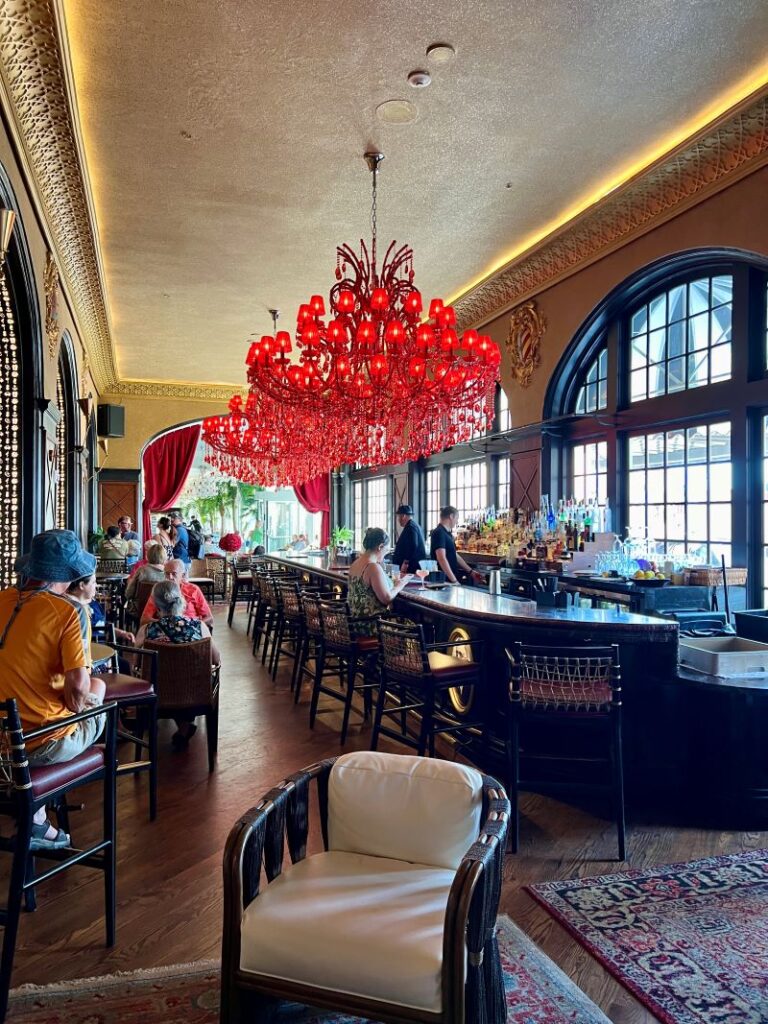 Grand_Galvez_red_chandelier Texas Travel Talk